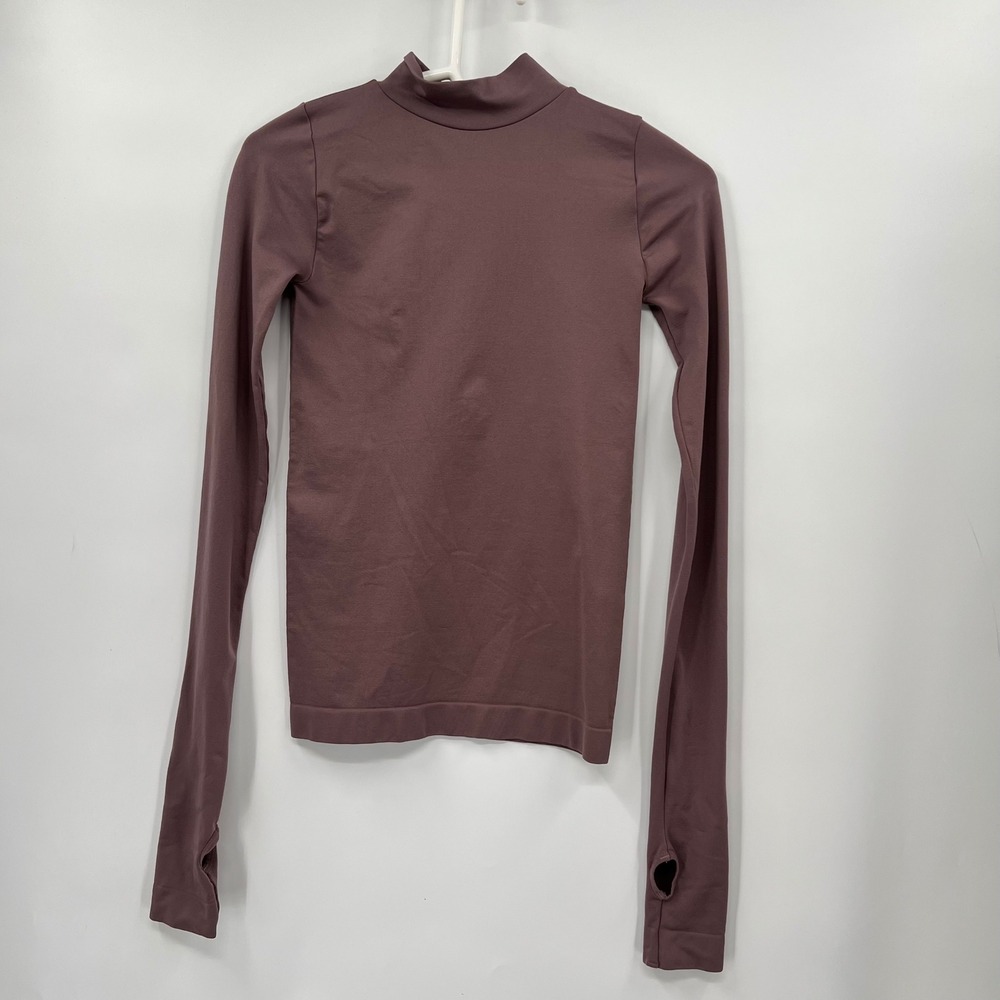 Intimately Free People Mock Neck Thumbhole Long Sleeve Top Shirt Mauve
XS/ S